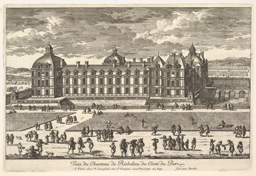 Veüe du Château de Richelieu du Côté du Parc by Adam Perelle, print, 1640-1695