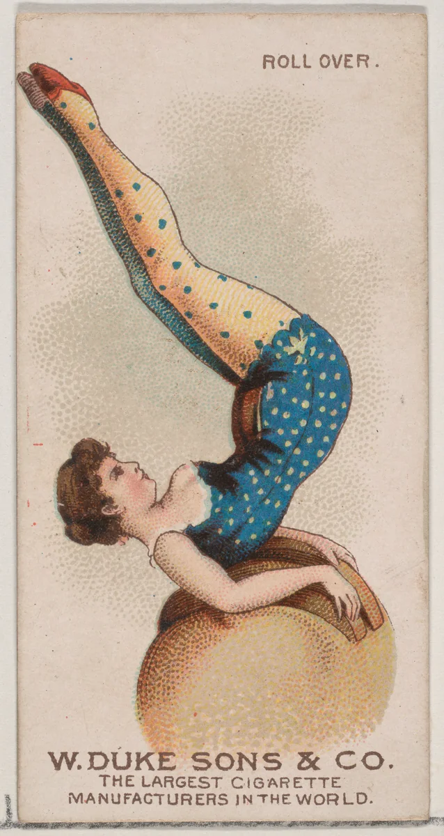 Roll Over, from the Gymnastic Exercises series (N77) for Duke brand cigarettes by W. Duke, Sons & Co., print, 1887