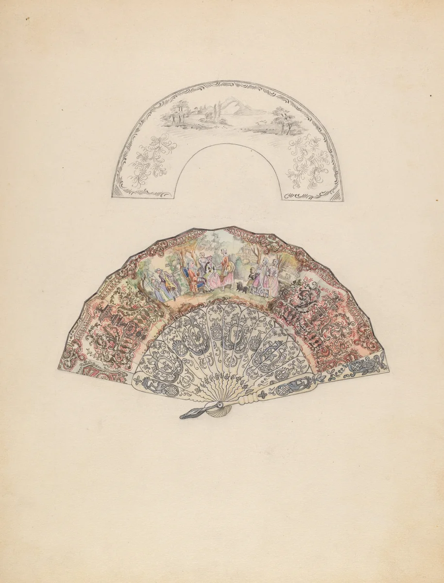 Fan by Rosalia Lane, index of american design, 1936