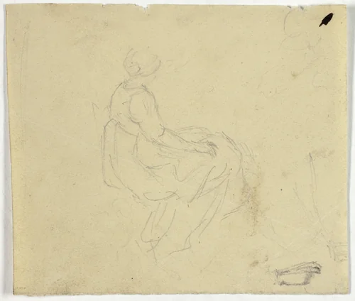 Woman Sitting by William Henry Pyne, drawing, 1789-1843