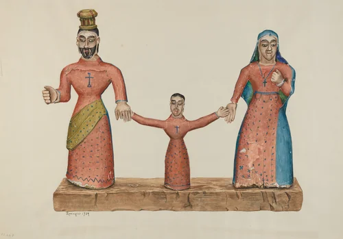 Bulto (The Holy Family) by Eldora P. Lorenzini, index of american design, 1939