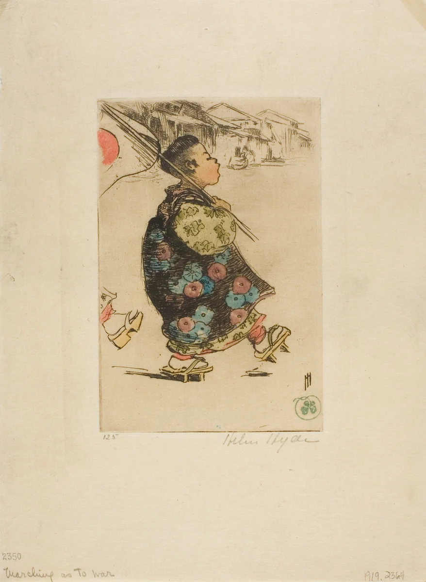 Marching as to War by Helen Hyde, print, 1904