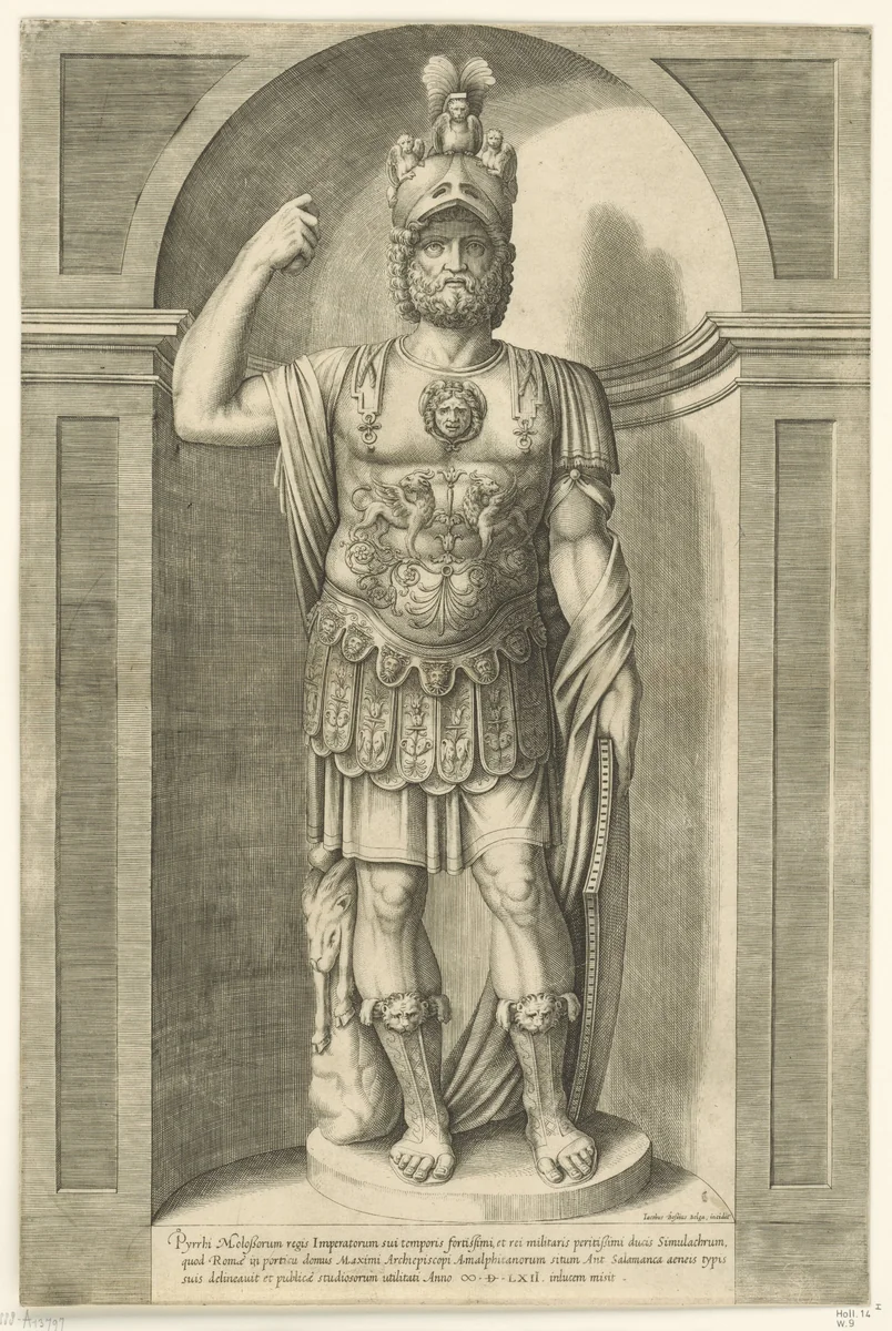 Standbeeld van Pyrrhus by Unknown, print, 1562