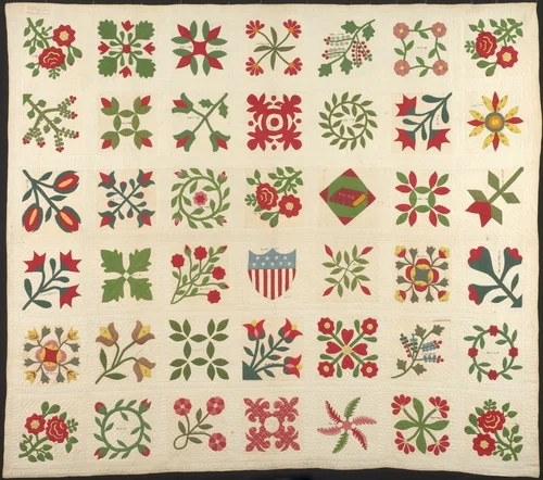 The Circuit Rider's Quilt by Miami, textile, 1857-1867