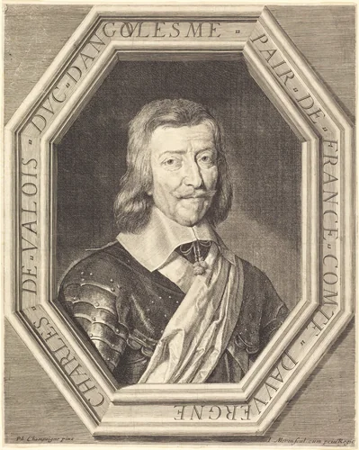 Charles de Valois, duc d'Angouleme by Jean Morin; Philippe de Champaigne, print, 1600-1650