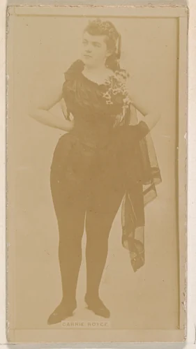 Carrie Royce, from the Actresses series (N245) issued by Kinney Brothers to promote Sweet Caporal Cigarettes by Kinney Brothers Tobacco Company, photograph, 1890