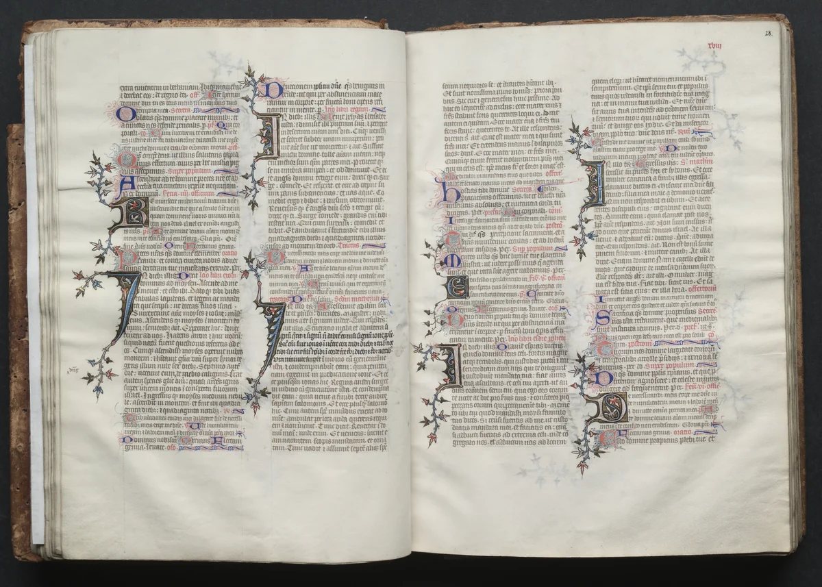 The Gotha Missal: Fol. 28r, Text by Master of the Boqueteaux, book, 1370-1380