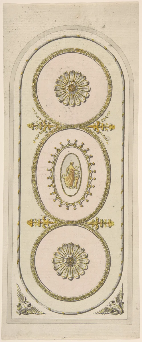 Design for a Panel by Robert Adam, drawing, 1748-1792
