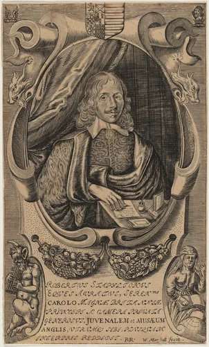 Sir Robert Stapylton, dramatic poet and translator by William Marshall, print, 1647