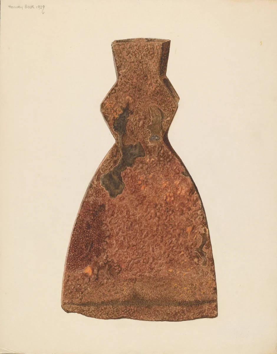 Ship Builder's Axe Head by Harvey Beck, index of american design, 1939
