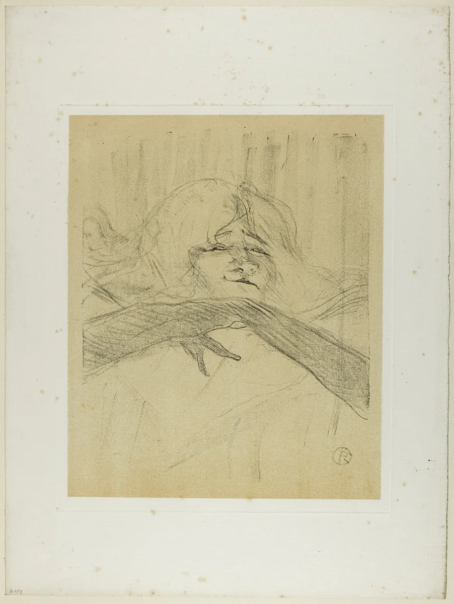 Yvette Guilbert—'Linger, Longer, Loo', from Yvette Guilbert by Henri de Toulouse-Lautrec, print, 1898
