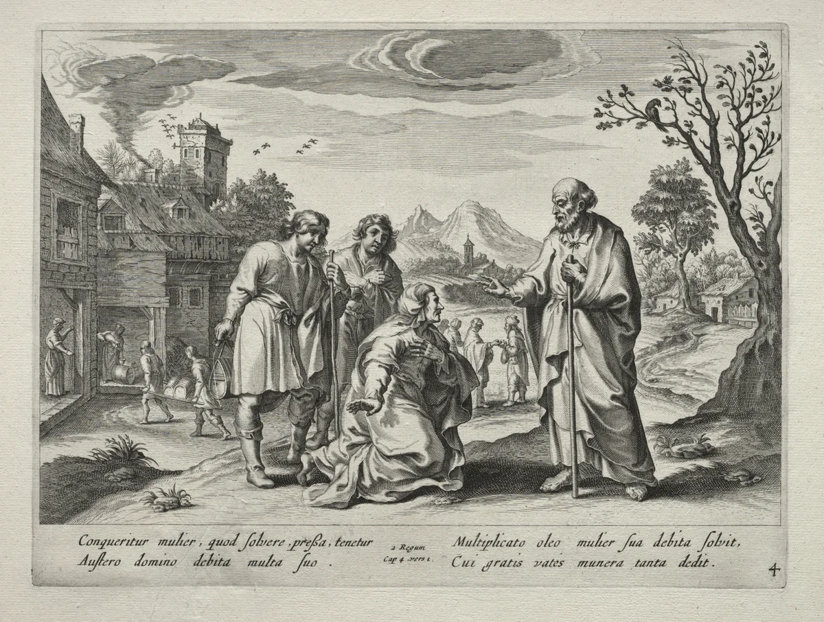 The Story of Elisha by Nicolaes Rijckmans, print, 1643