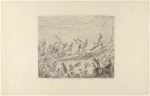 Devil's Sabbath by James Ensor, print, 1887