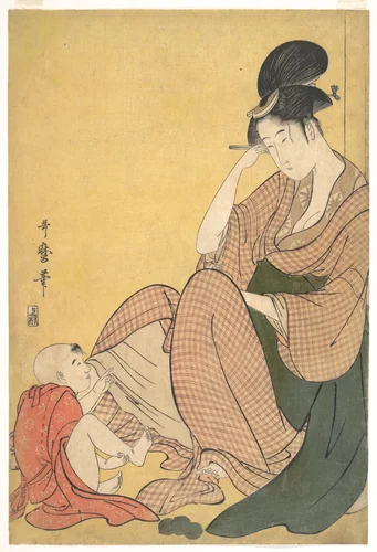 Woman and Child by Kitagawa Utamaro (喜多川歌麿), print, 1750-1850