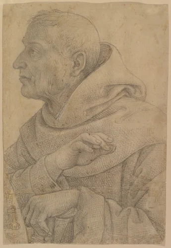 The Blessed Egidius (Cartoon for a Fresco in chapel at S. Maria degli Angeli, Assisi) by Lo Spagna, drawing, 1514-1516