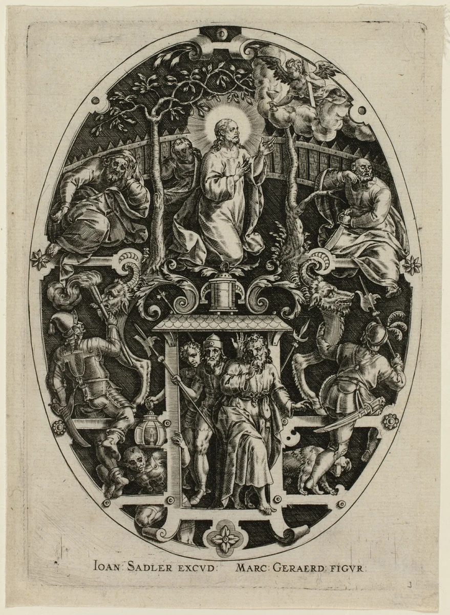 Agony in the Garden, from Passion of Christ by Jan Sadeler, print, 1570-1600