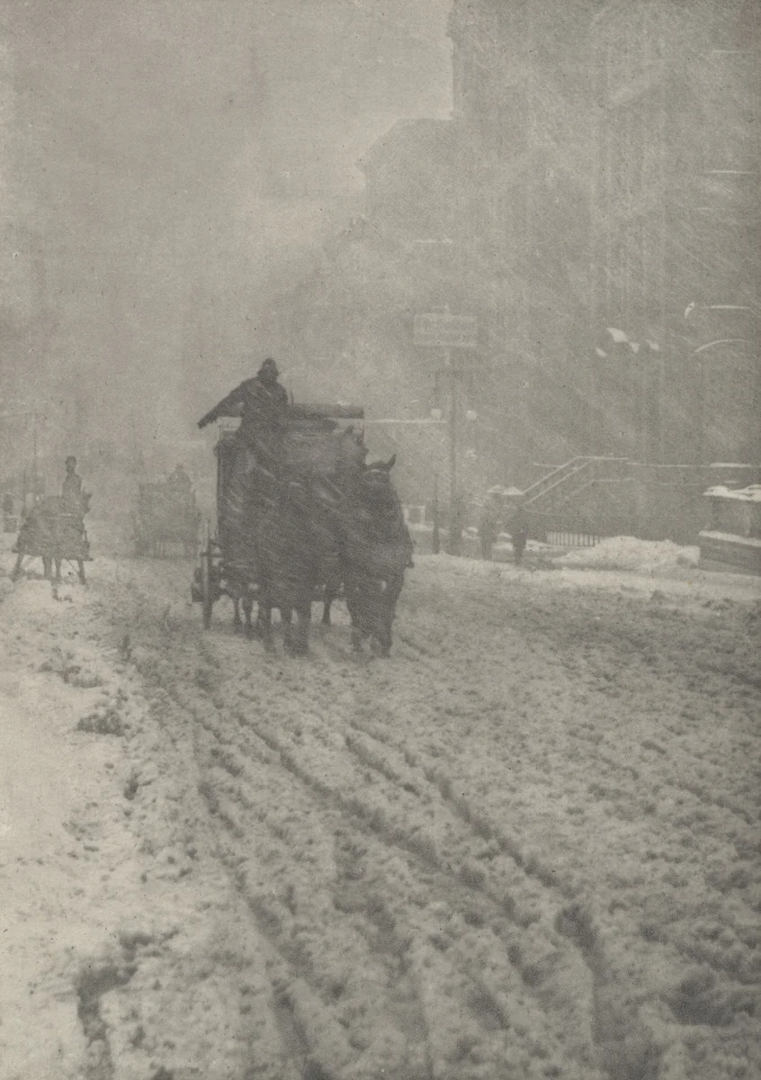 Winter, Fifth Avenue by Alfred Stieglitz, photograph, 1893