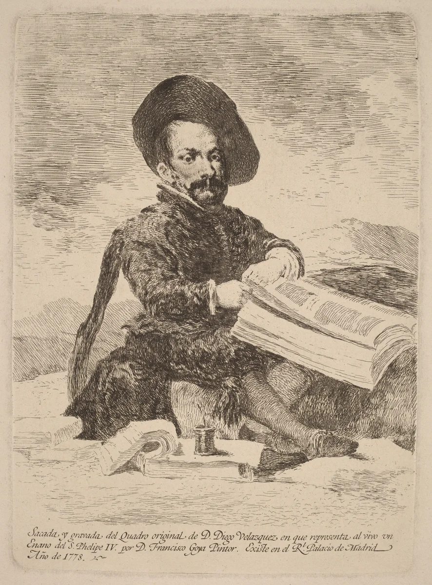Un enano (A Dwarf) by Francisco Goya; Diego Velázquez, print, 1778