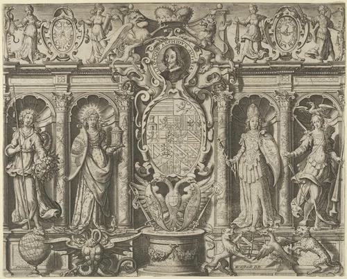Allegory of Leopold V, Archduke of Austria by Matthaeus Greuter, print, 1566-1638