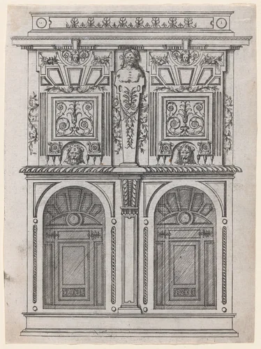Furniture Design by Jacques Androuet du Cerceau, print, 1565-1570