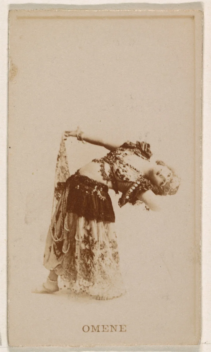 Omene, from the Actresses series (N245) issued by Kinney Brothers to promote Sweet Caporal Cigarettes by Kinney Brothers Tobacco Company, photograph, 1890