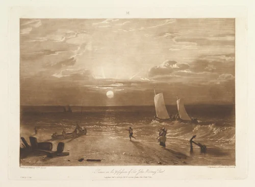 The Mildmay Sea-Piece, part ViII, plate 40 from "Liber Studiorum" by Joseph Turner, print, 1812