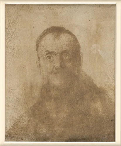 A Young Man by Rembrandt van Rijn, drawing, 1635