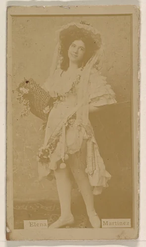 Elena Martinez, from the Actresses series (N245) issued by Kinney Brothers to promote Sweet Caporal Cigarettes by Kinney Brothers Tobacco Company, photograph, 1890