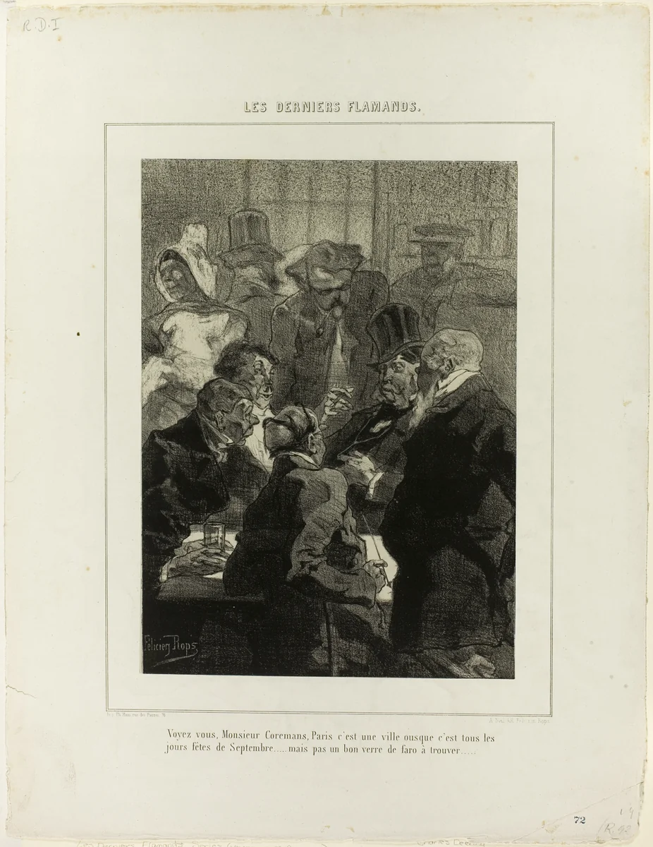 The Last Flemish, I by Félicien Rops, print, 1857