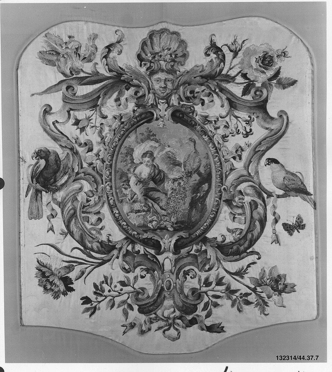 Chair panel by Daniel Marot, textile, 1700-1715