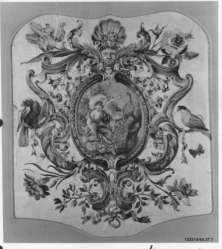 Chair panel by Daniel Marot, textile, 1700-1715