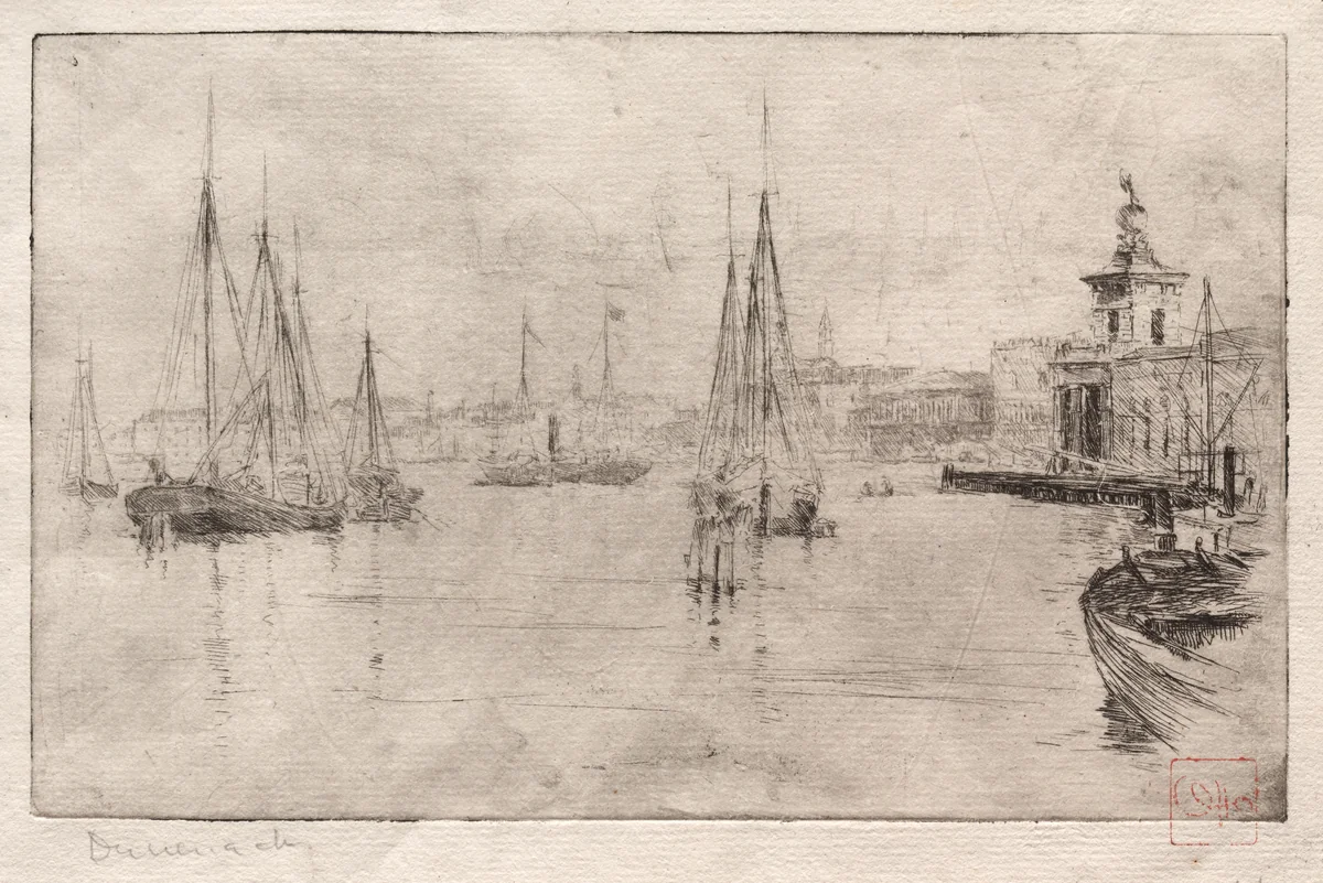 Shipping by Frank Duveneck, print, 1875-1890