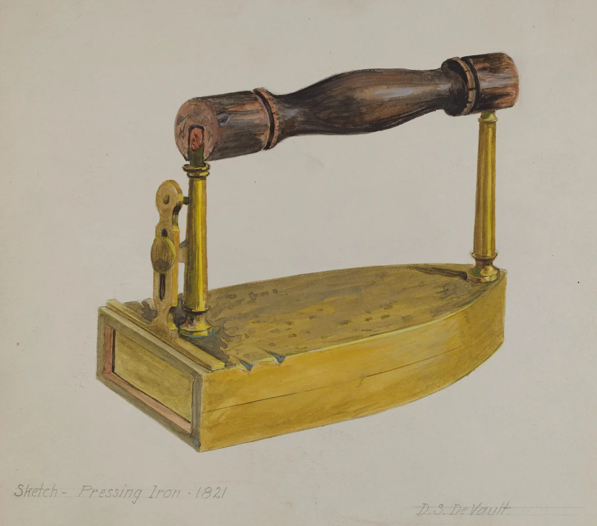 Pressing Iron by David S. De Vault, index of american design, 1935-1942