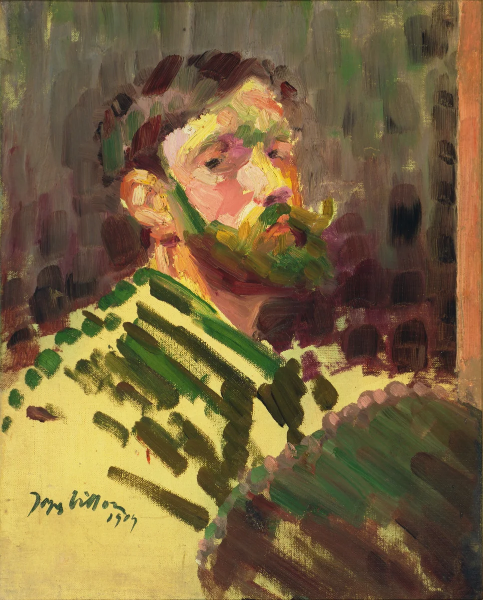Portrait of the Artist by Jacques Villon, painting, 1909