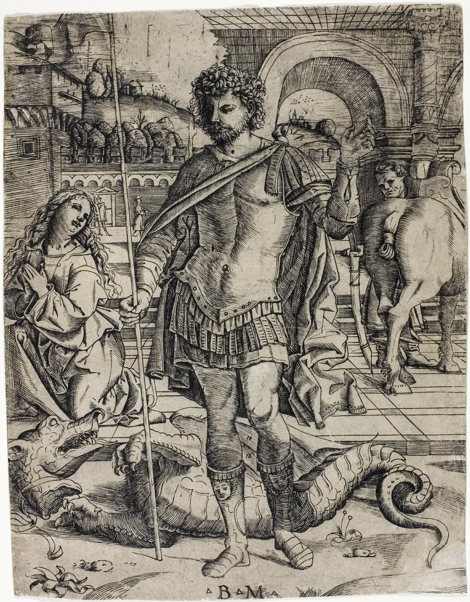 Saint George by Benedetto Montagna, print, 1506