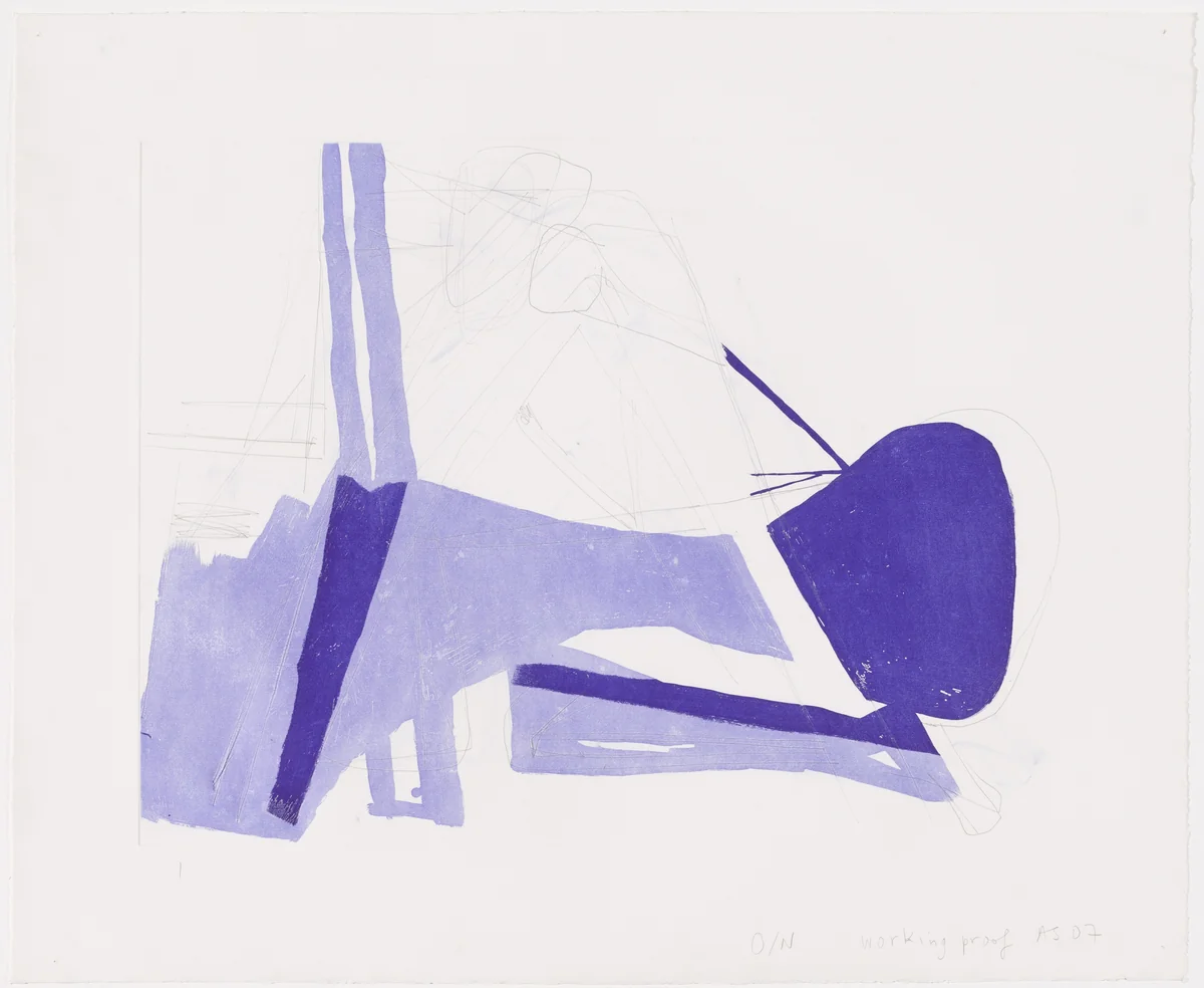 O / N (working proof) by Amy Sillman, print, 2007