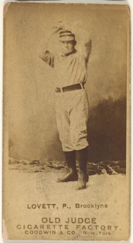 Lovett, Pitcher, Brooklyn, from the Old Judge series (N172) for Old Judge Cigarettes by Goodwin & Company, photograph, 1887-1890