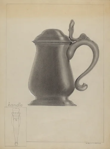 Pewter Tankard by Arthur Zaidenberg, index of american design, 1936