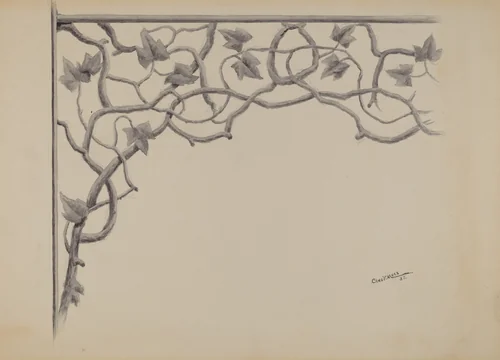 Grille on Porch by Charles Moss, index of american design, 1937