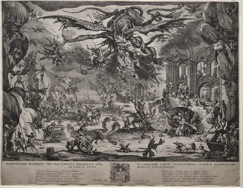 The Temptation of Saint Anthony (second version) by Jacques Callot, print, 1635
