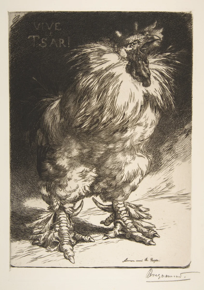 Le Coq de France, from "L'Estampe Originale" by Félix Bracquemond, print, 1893