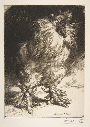 Le Coq de France, from "L'Estampe Originale" by Félix Bracquemond, print, 1893