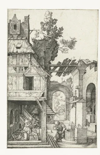 De geboorte van Christus by Unknown, print, 1504