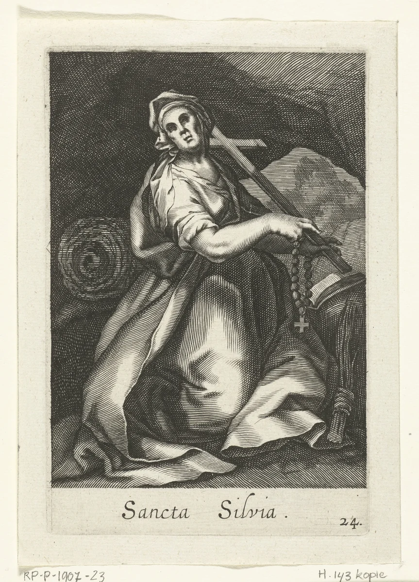 Heilige Silvia Rufina by anonymous, print, 1590-1662