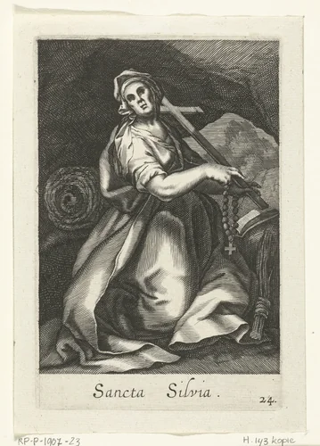 Heilige Silvia Rufina by anonymous, print, 1590-1662