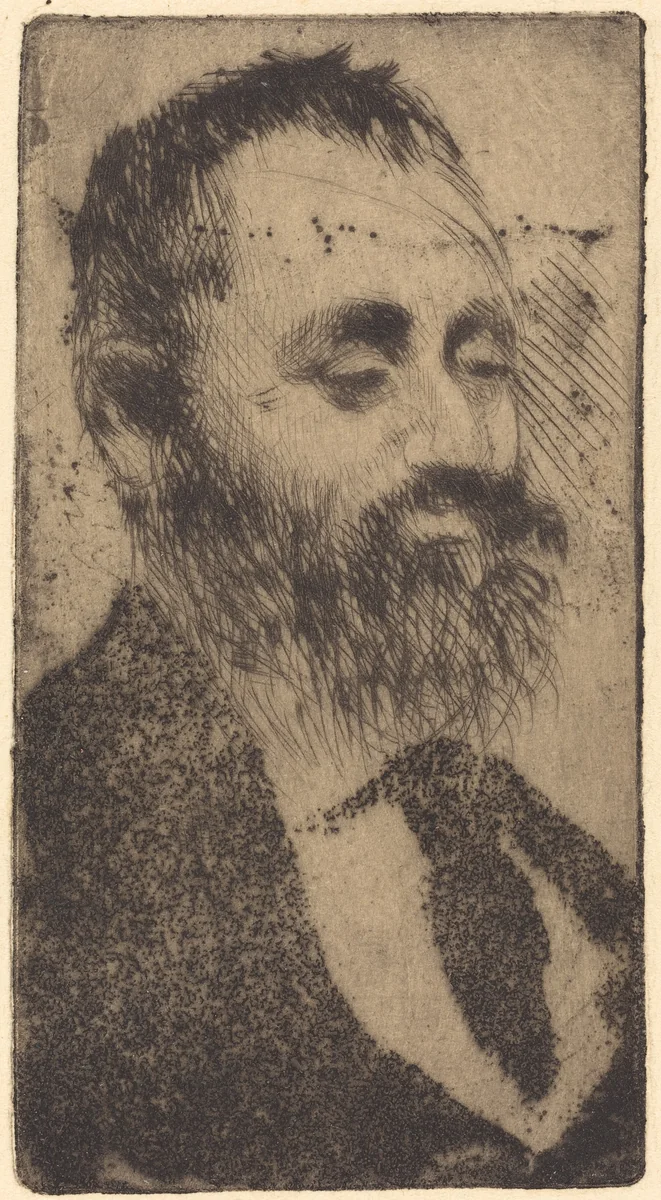 Alphonse Hirsch by Edgar Degas, print, 1875