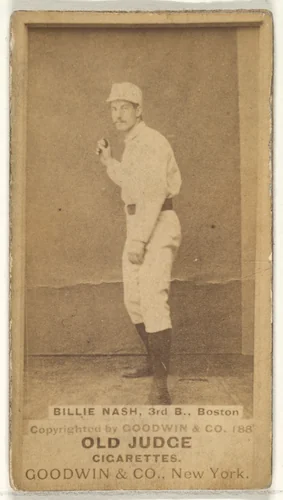 Billie Nash, 3rd Base, Boston, from the Old Judge series (N172) for Old Judge Cigarettes by Goodwin & Company, photograph, 1887-1890