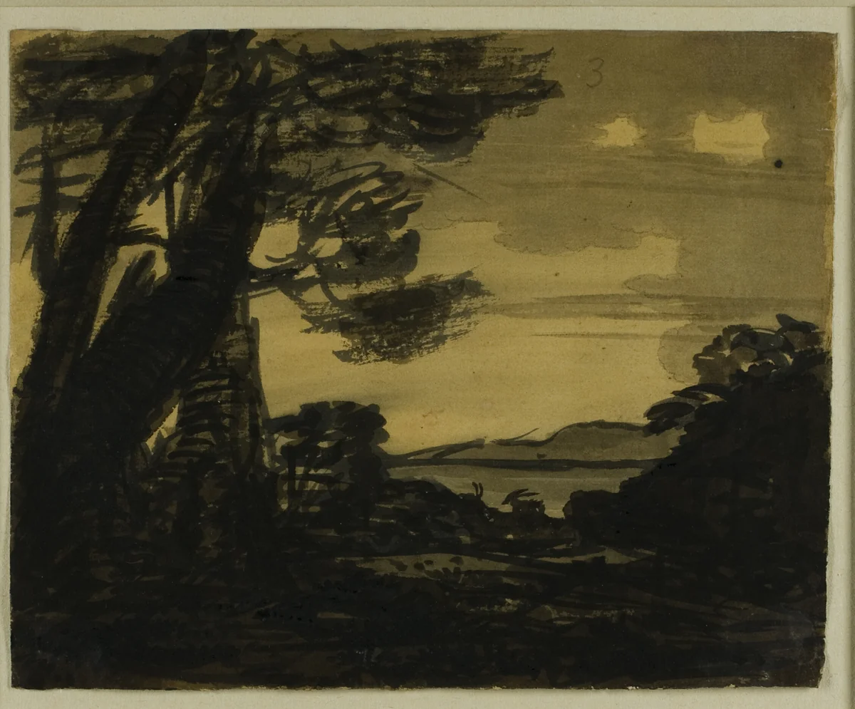 Goats on the Edge of a Lake by Alexander Cozens, other, 1760-1769