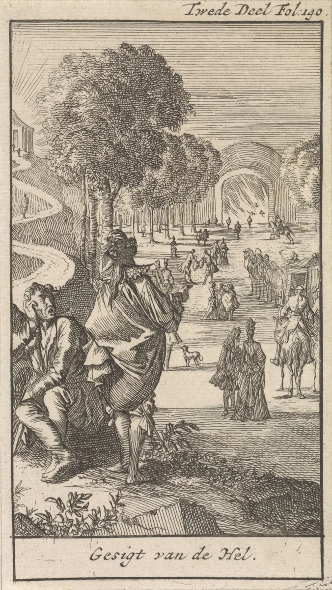 Brede en smalle weg by Caspar Luyken, print, 1699