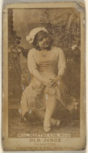 Mlle. Marthe Lys, Paris, from the Actors and Actresses series (N171) for Old Judge Cigarettes by Goodwin & Company, photograph, 1886-1890